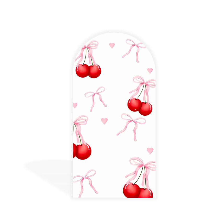 She is The Cherry On Top Party Arch Backdrop Wall Cloth Cover