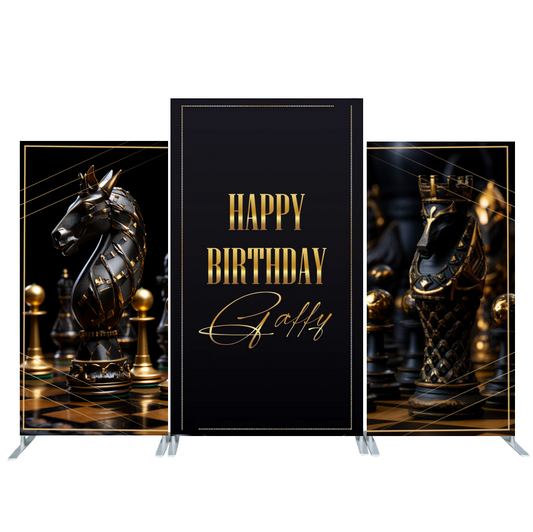 Chess Birthday Party Rectangular Backdrop Wall Cloth Cover