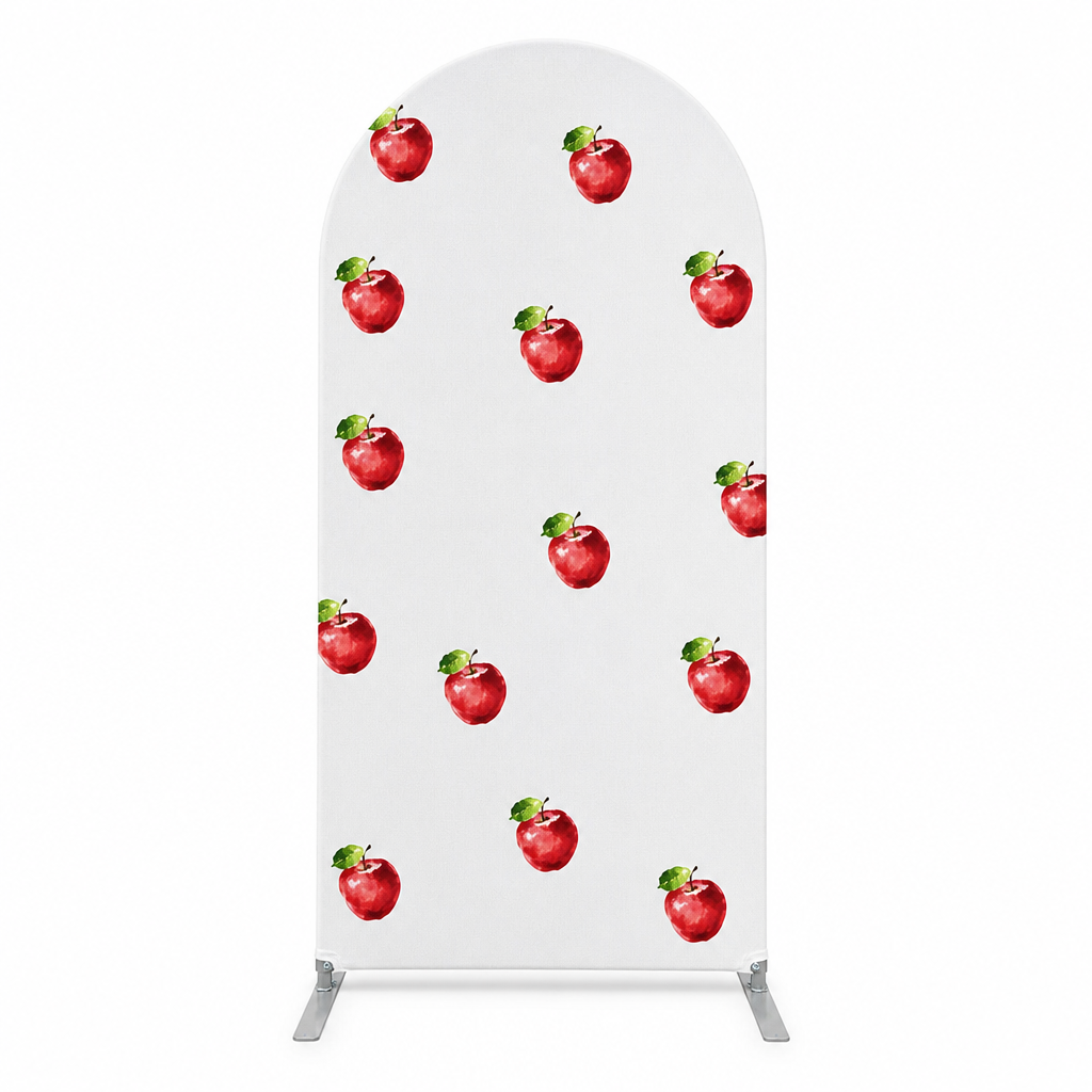 Pink Apple Checkered Arch Backdrop Party Cover Set