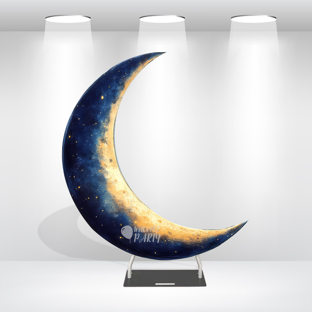 6.5ft Crescent Half Moon Shape Arch Backdrop Stand For Wedding Birthday Baby Shower