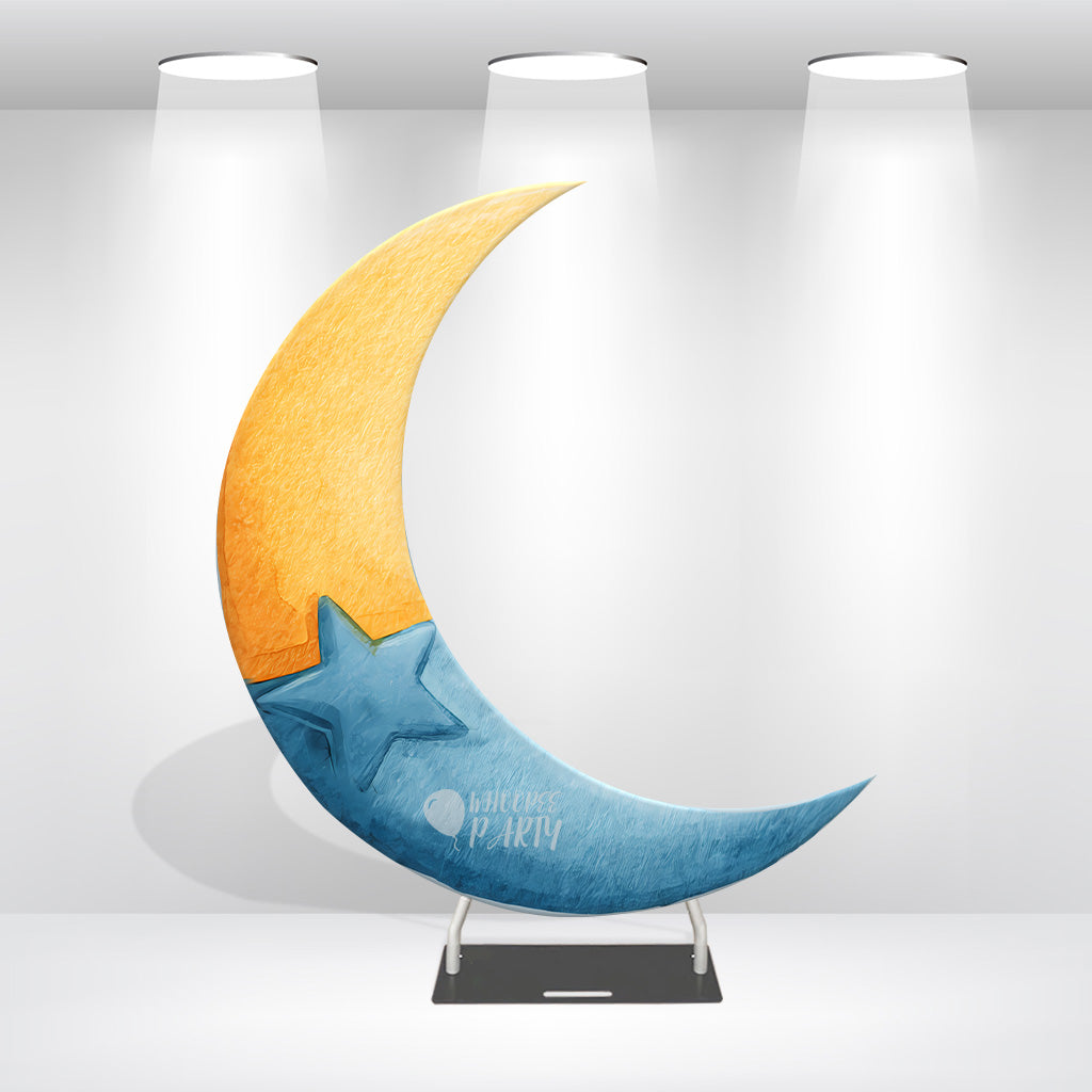 6.5ft Crescent Half Moon Shape Arch Backdrop Stand For Wedding Birthday Baby Shower