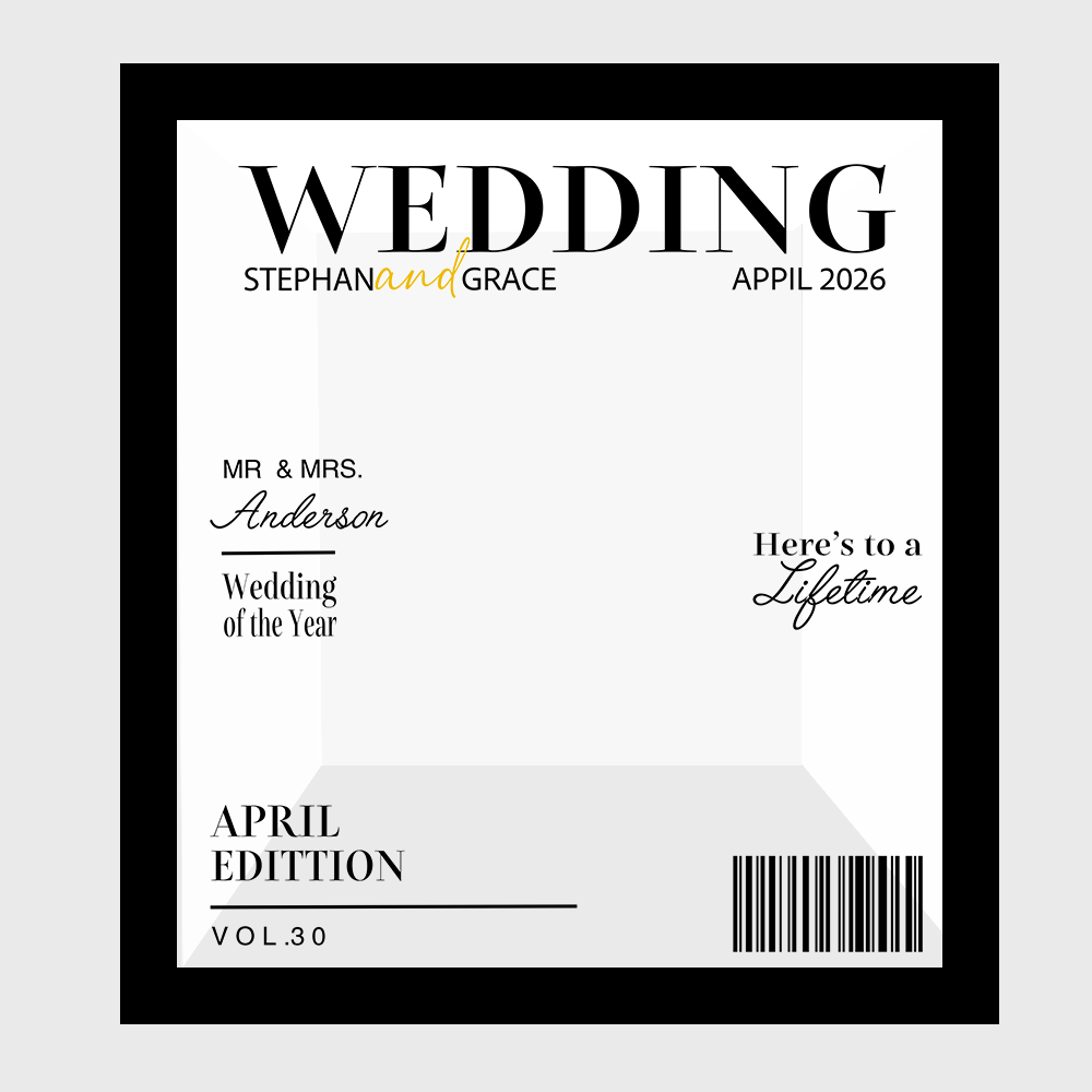 6.5x7.5ft Walk-In Party VOGUE Magazine Wedding Photo Booth Box Turn Every Guest Into a Cover Star