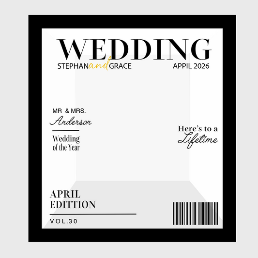 6.5x7.5ft Walk-In Party VOGUE Magazine Wedding Photo Booth Box Turn Every Guest Into a Cover Star