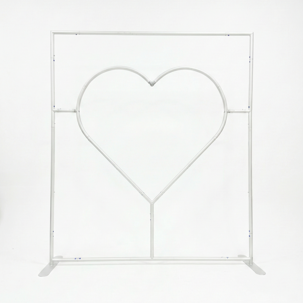 cutout heart backdrop stand