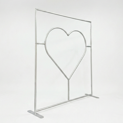 cutout heart shape backdrop stand