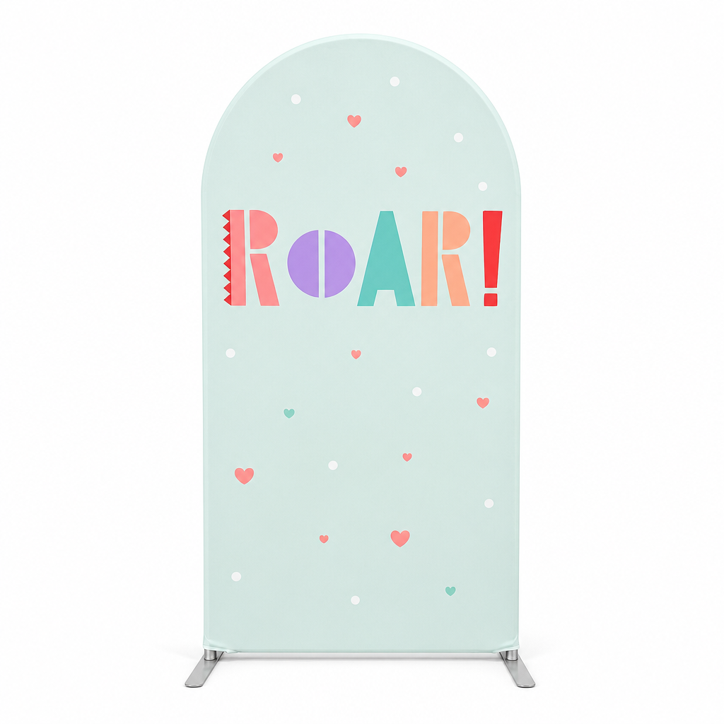 Cute Dinosaur Party Arch Backdrop Cover for Birthday Decoration