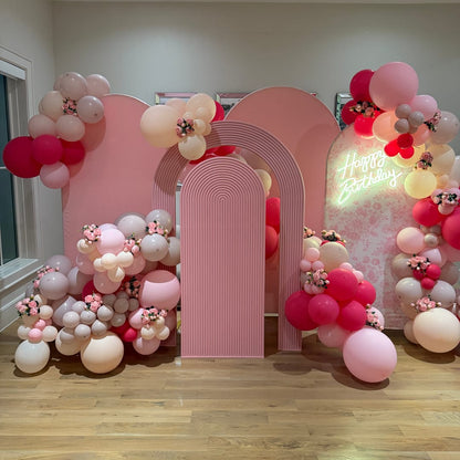 Aluminum Alloy Chiara Arch Backdrop Wall Stand And Cover Set For Baby Shower Birthday Wedding Party Decoration