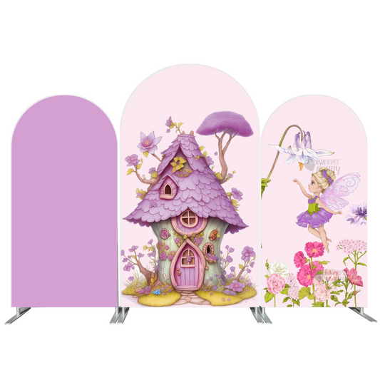 Fairis Theme Birthday Party Arch Backdrop Wall Cloth Cover