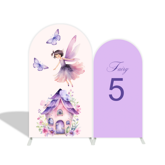 Fairiy Theme Birthday Party Arch Backdrop Wall Cloth Cover