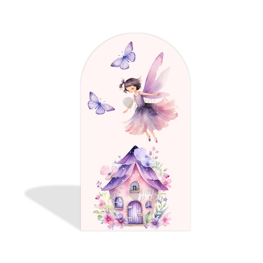 Fairiy Theme Birthday Party Arch Backdrop Wall Cloth Cover