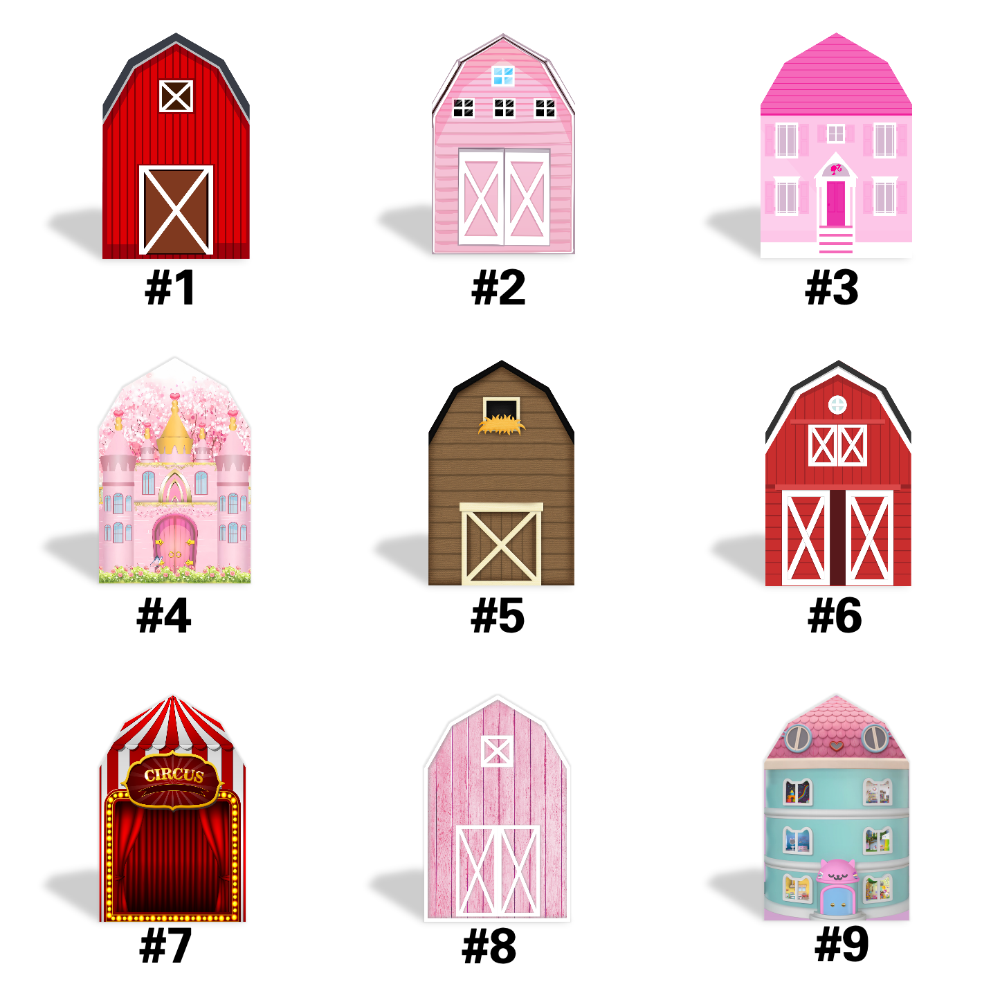 5.25x8.14ft Farm Theme Birthday Baby Shower Party Decoration Barn Arch Backdrop Wall Stand