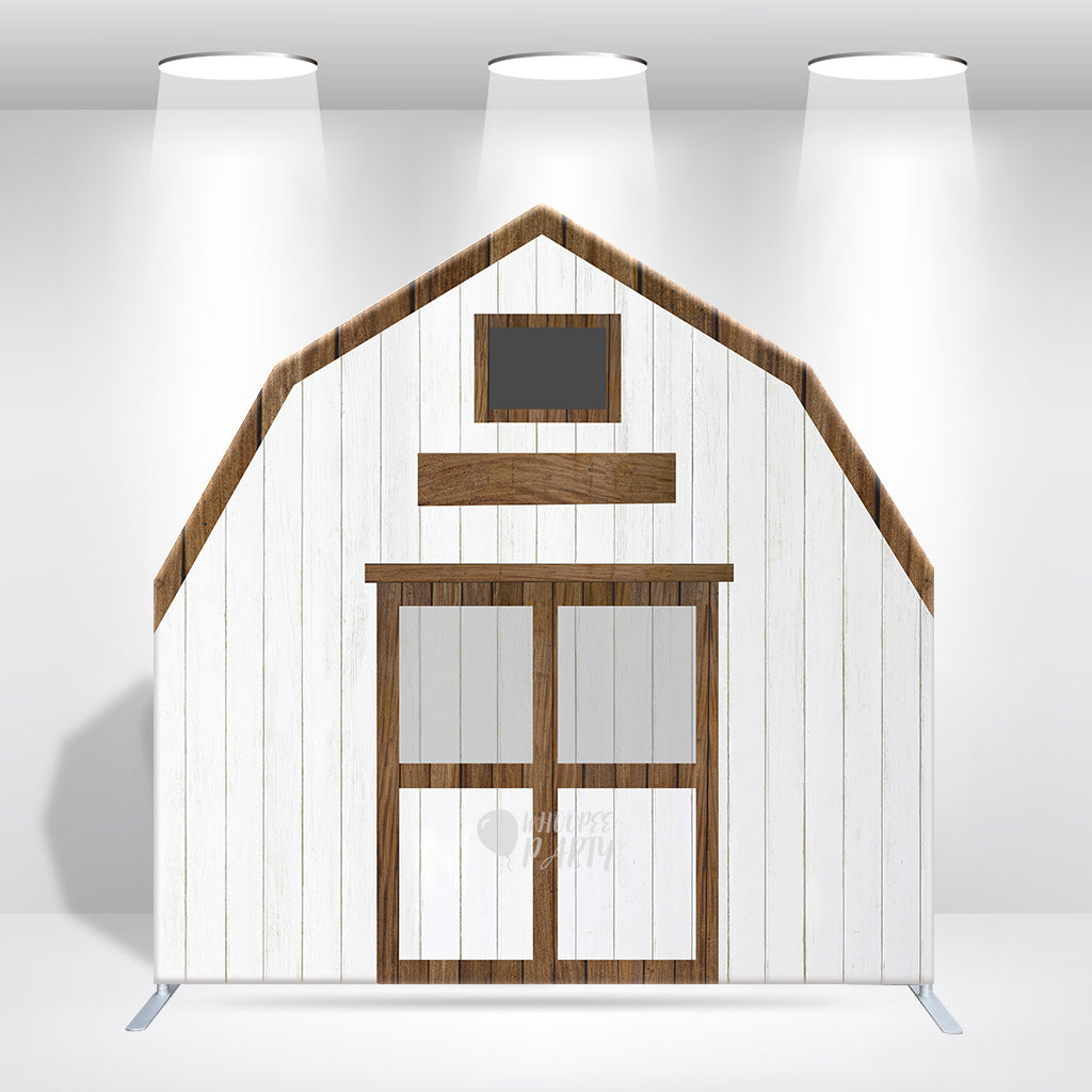 7x7ft Farm House Barn Arch Backdrop Wall Stand For Birthday Baby Shower Party Decoration