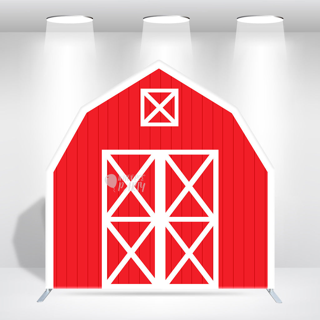 7x7ft Farm House Barn Arch Backdrop Wall Stand For Birthday Baby Shower Party Decoration