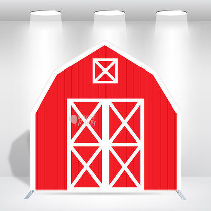 7x7ft Farm House Barn Arch Backdrop Wall Stand For Birthday Baby Shower Party Decoration