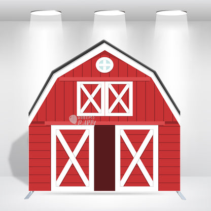 7x7ft Farm House Barn Arch Backdrop Wall Stand For Birthday Baby Shower Party Decoration