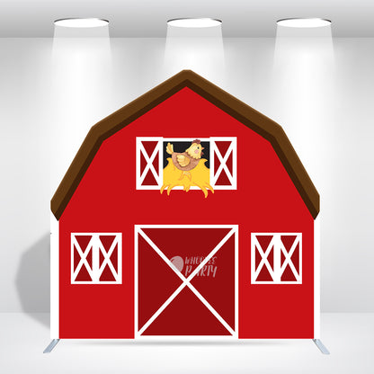 7x7ft Farm House Barn Arch Backdrop Wall Stand For Birthday Baby Shower Party Decoration