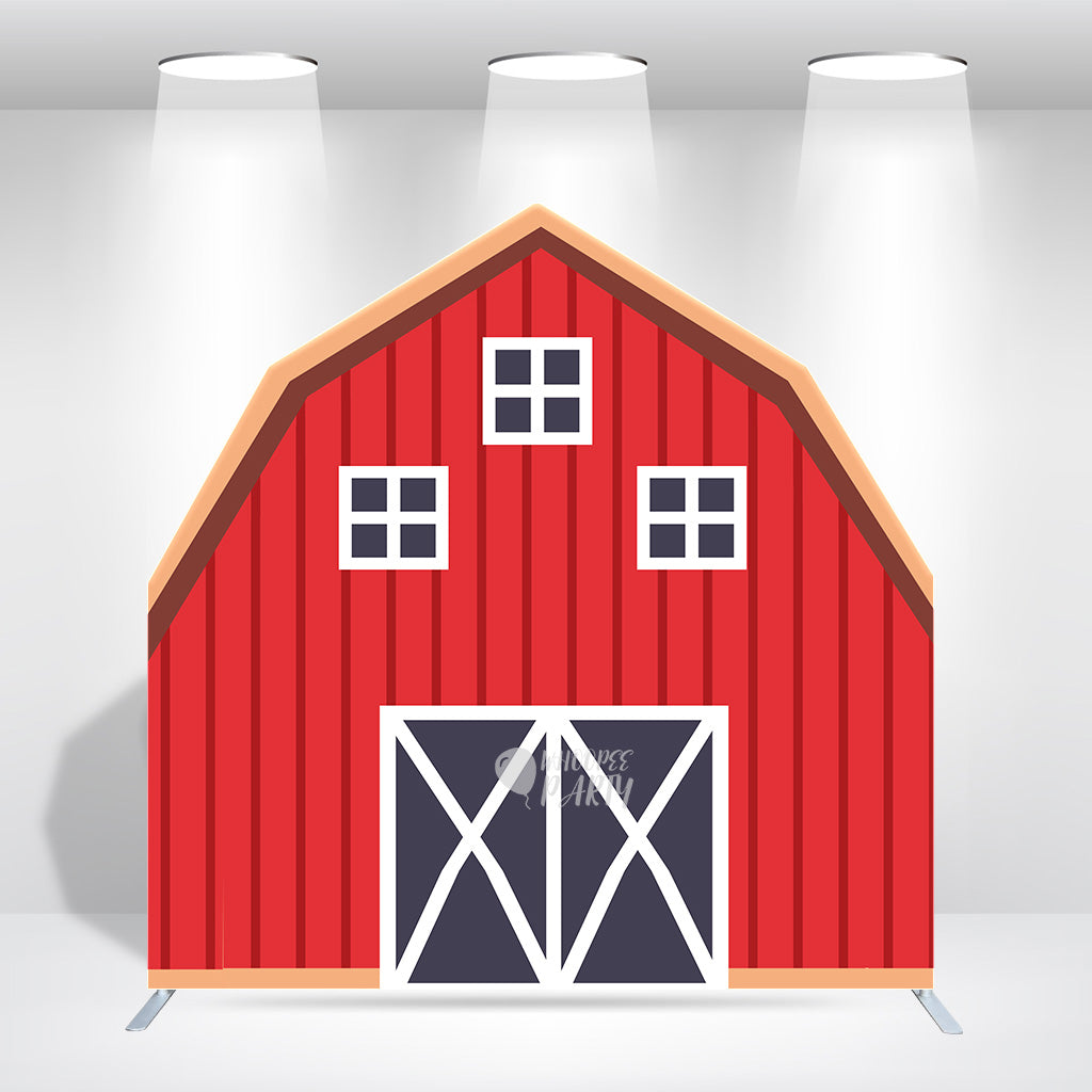 7x7ft Farm House Barn Arch Backdrop Wall Stand For Birthday Baby Shower Party Decoration
