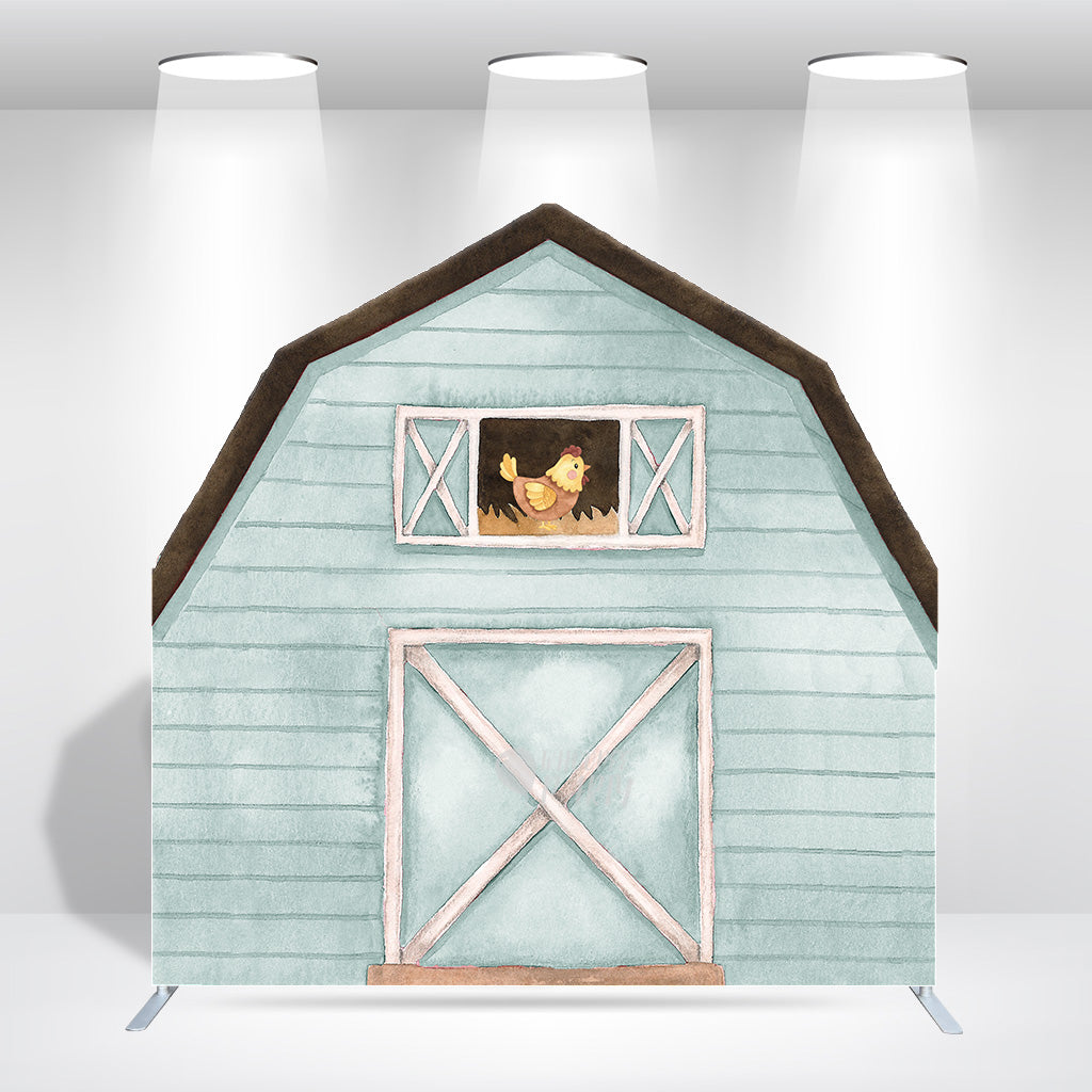 7x7ft Farm House Barn Arch Backdrop Wall Stand For Birthday Baby Shower Party Decoration
