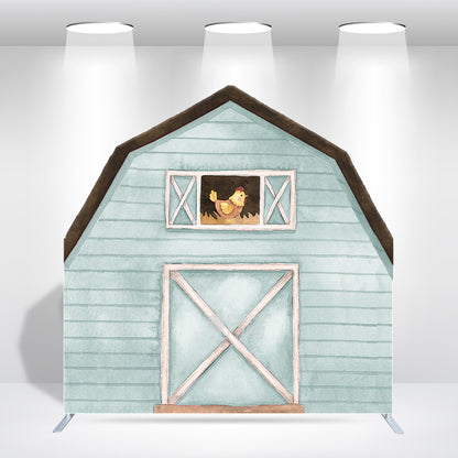 7x7ft Farm House Barn Arch Backdrop Wall Stand For Birthday Baby Shower Party Decoration