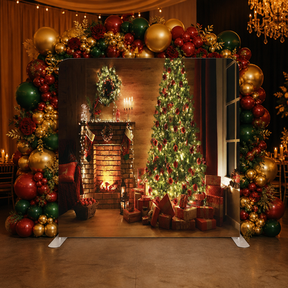 Christmas backdrop with balloon arch