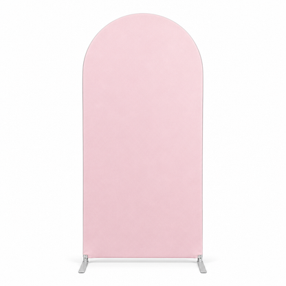 Pink solid arch backdrop cover