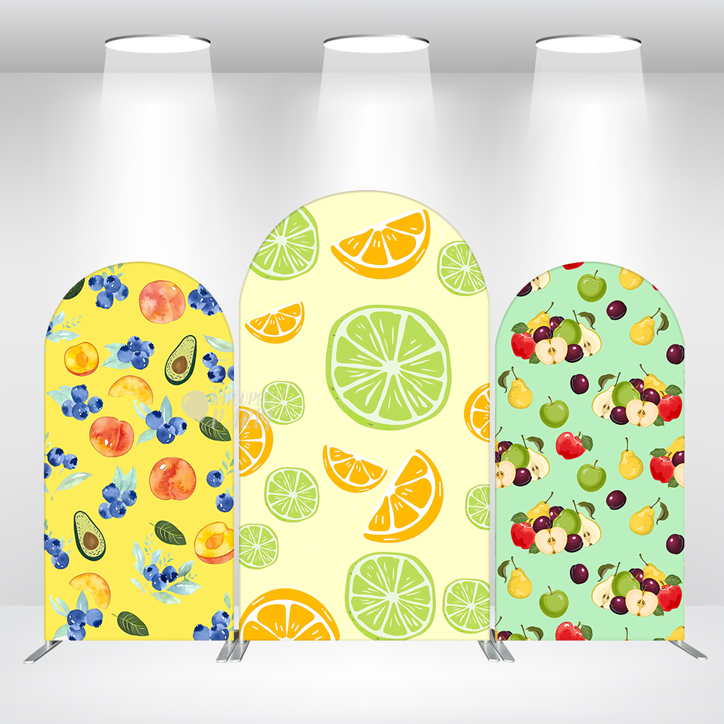 Fruit Theme Baby Shower Birthday Party Chiara Arch Backdrop Wall Cloth Cover