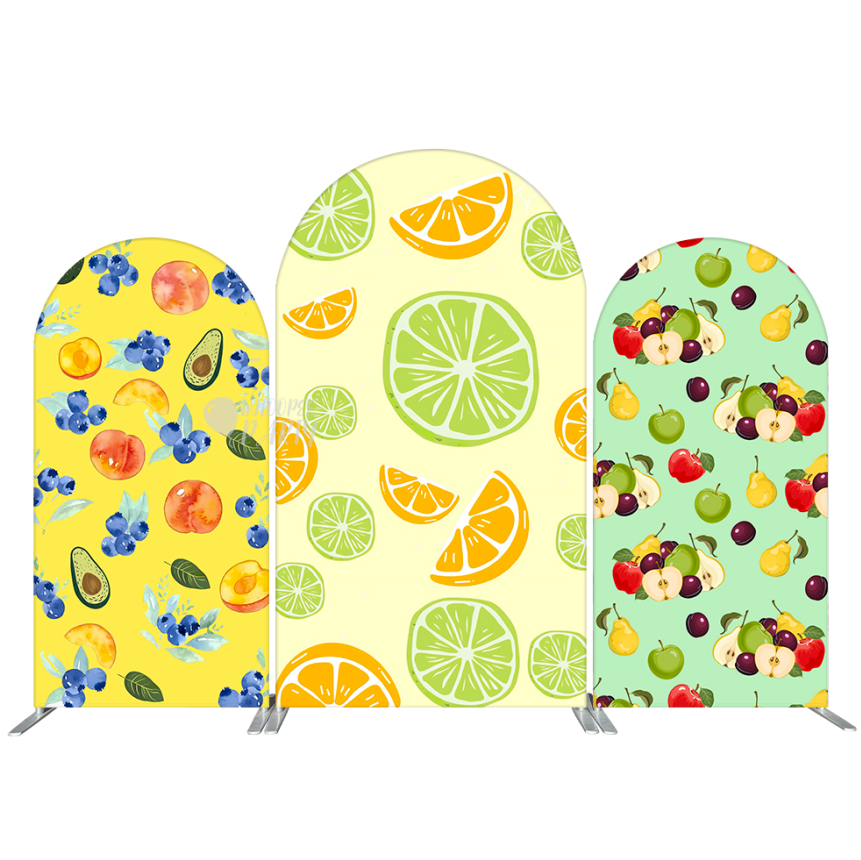 Fruit Theme Baby Shower Birthday Party Chiara Arch Backdrop Wall Cloth Cover