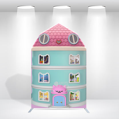 5.25x8.14ft Farm Theme Birthday Baby Shower Party Decoration Barn Arch Backdrop Wall Stand