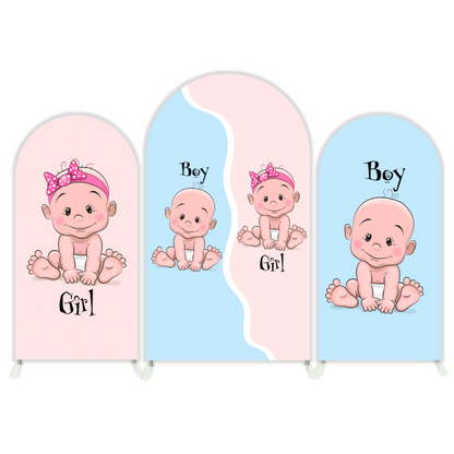 Gender Reveal Party Arch Backdrop Cover