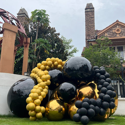 Black Color Inflatable Mirror Ball Reusable Big Bubble Shiny Balloon Balls