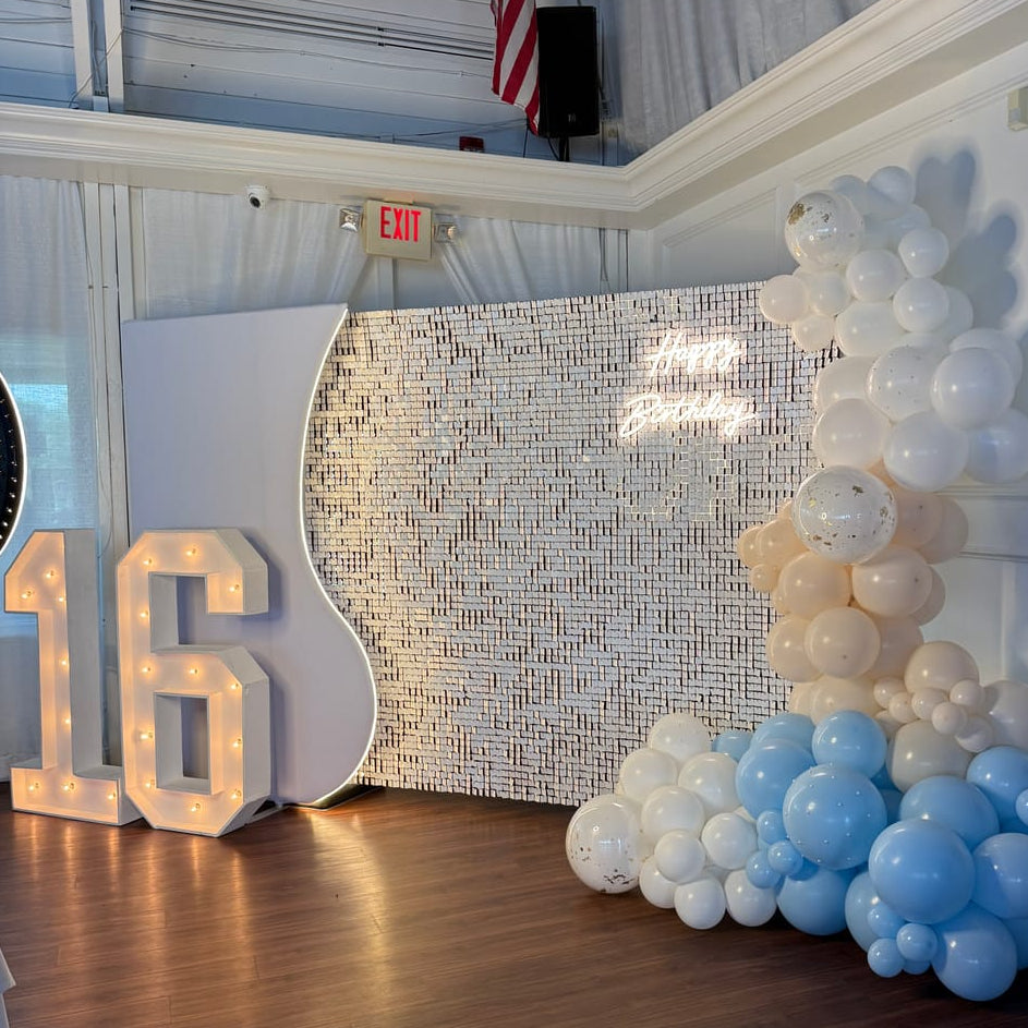 4x7ft Aluminum Alloy Curved Half Vase Backdrop Frame Stand for Birthday Event Decoration