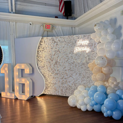 4x7ft Aluminum Alloy Curved Half Vase Backdrop Frame Stand for Birthday Event Decoration