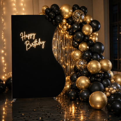 4x7ft Aluminum Alloy Half Vase Backdrop Frame Stand for Birthday Event Decoration