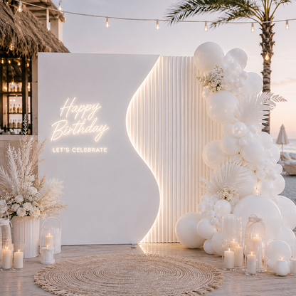4x7ft Aluminum Alloy Half Vase Backdrop Frame Stand for Birthday Event Decoration