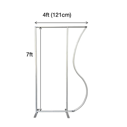 4x7ft Aluminum Alloy Half Vase Backdrop Frame Stand for Birthday Event Decoration