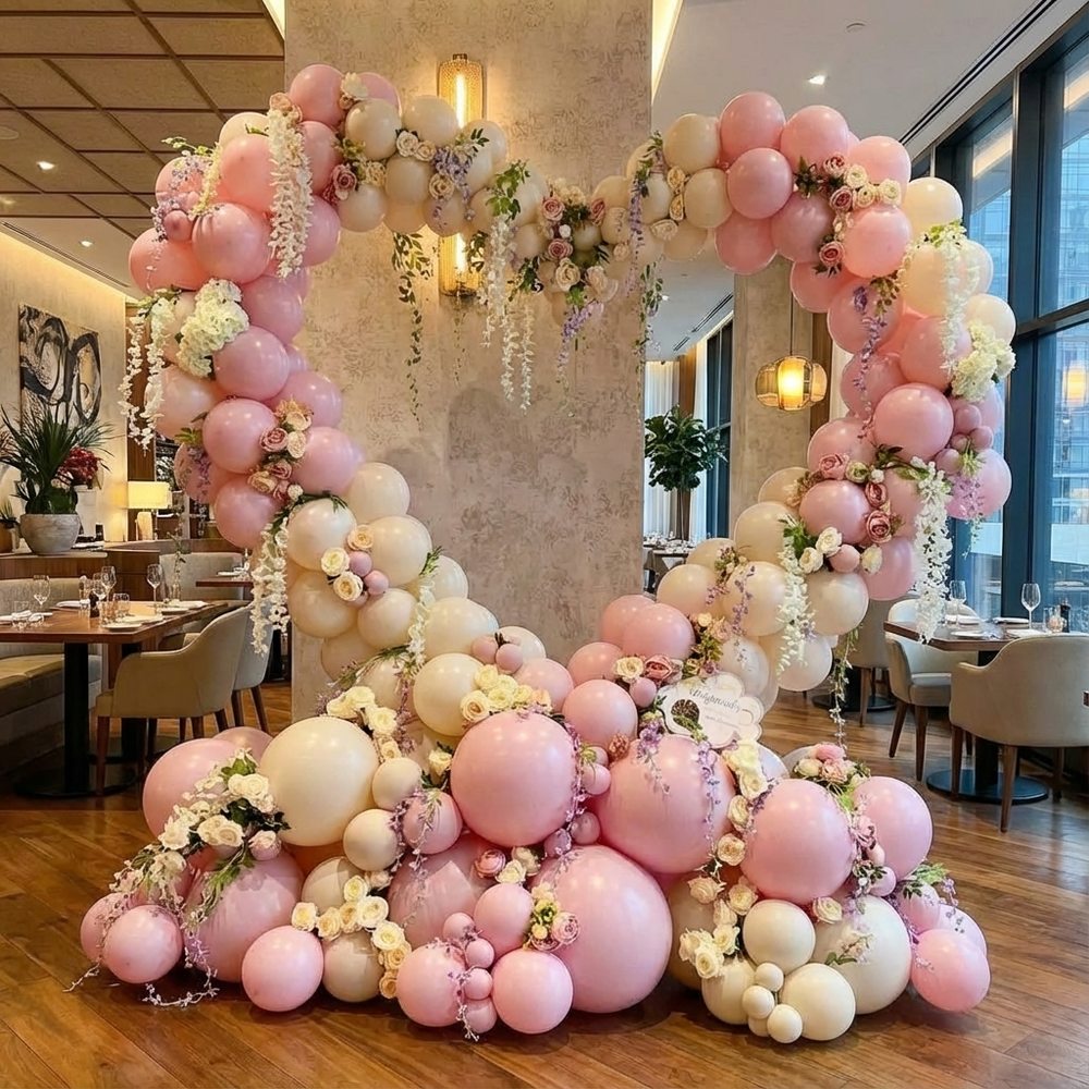 Arco de aluminio con forma de corazón para fotomatón, soporte de pared para cumpleaños, bodas, fiestas del Día de la Madre