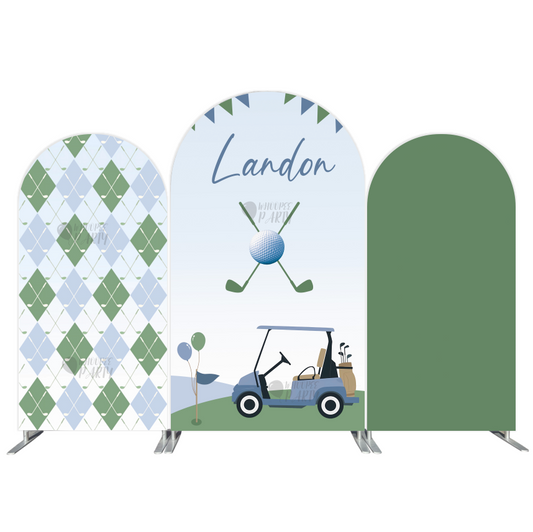 Hole IN One Golf Theme Arch  Birthday Party Arch Backdrop Wall Cloth Cover