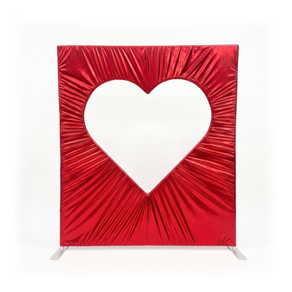 6x6.8ft Hollow Heart-Shaped Backdrop Stand – Premium Aluminum Alloy Wedding Arch for Proposals, Bridal Showers & Party Decor – Portable & Sturdy Cutout Heart Frame