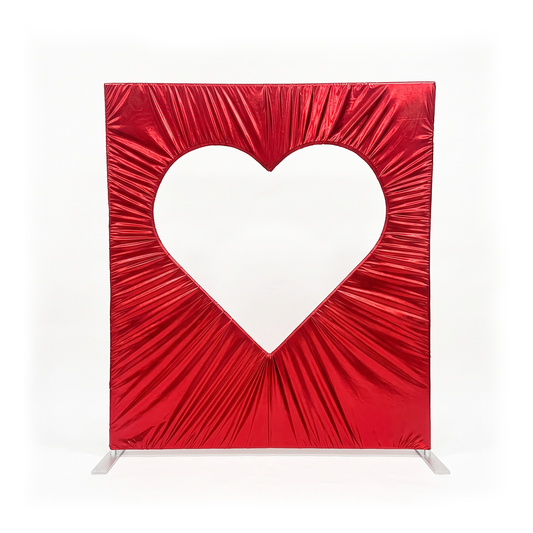 6x6.8ft Hollow Heart-Shaped Backdrop Stand – Premium Aluminum Alloy Wedding Arch for Proposals, Bridal Showers & Party Decor – Portable & Sturdy Cutout Heart Frame
