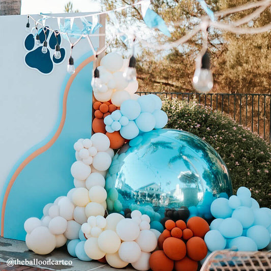 Light Blue Color Inflatable Mirror Ball Reusable Big Bubble Shiny Balloon Balls