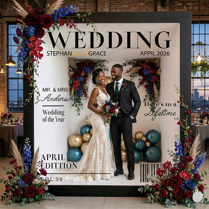 6.5x7.5ft Walk-In Party VOGUE Magazine Wedding Photo Booth Box Turn Every Guest Into a Cover Star
