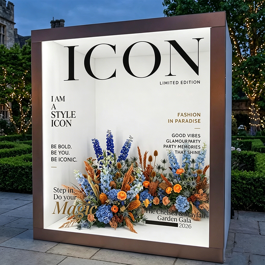 6.5x7.5ft Walk-In Party Magazine Photo Booth Box Turn Every Guest Into a Cover Star