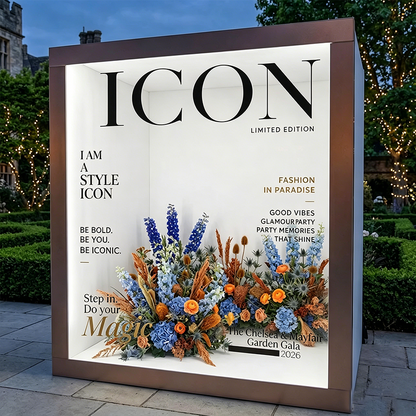 6.5x7.5ft Walk-In Party Magazine Photo Booth Box Turn Every Guest Into a Cover Star
