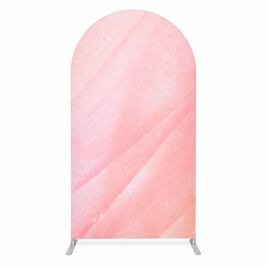 Pink marble middle arch backdrop cover