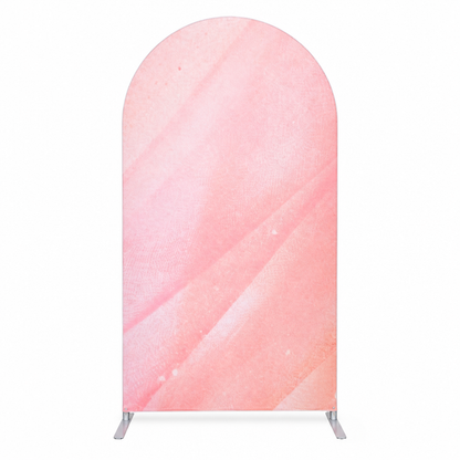 Pink marble middle arch backdrop cover