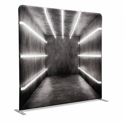 Modern gray tension fabric backdrop with aluminum alloy stand