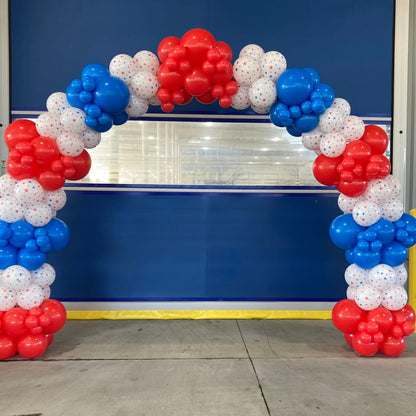 Soporte para globos y flores de aleación de aluminio de 10 x 8 pies para bodas, cumpleaños y baby showers.