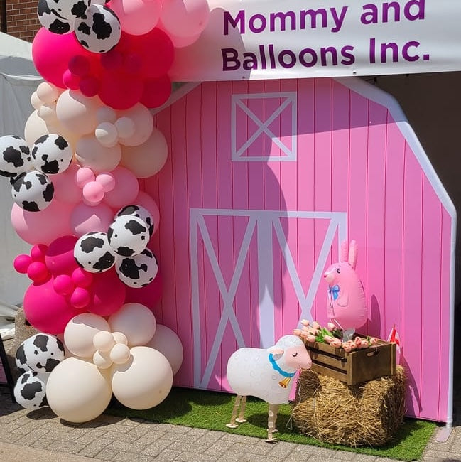 7x7ft Farm House Barn Arch Backdrop Wall Stand For Birthday Baby Shower Party Decoration