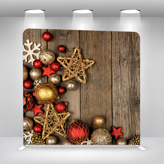 Holiday party backdrop with aluminum alloy stand