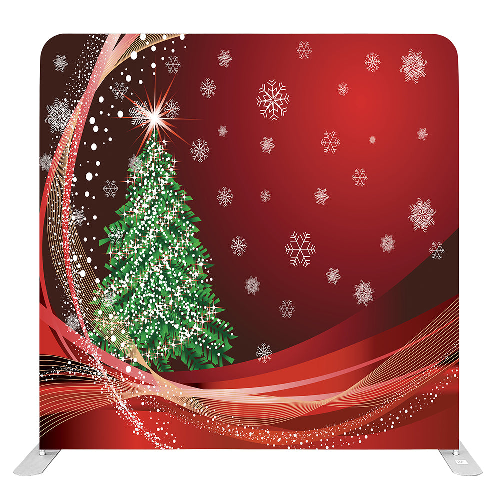 Christmas tree and snowflakes photo booth backdrop